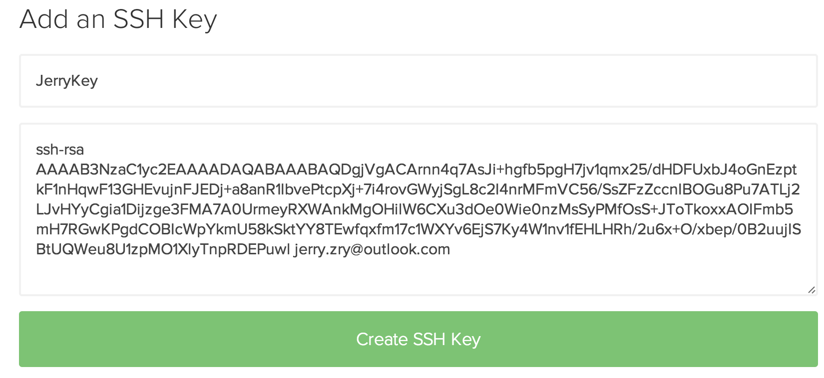 DigitalOcean SSH key