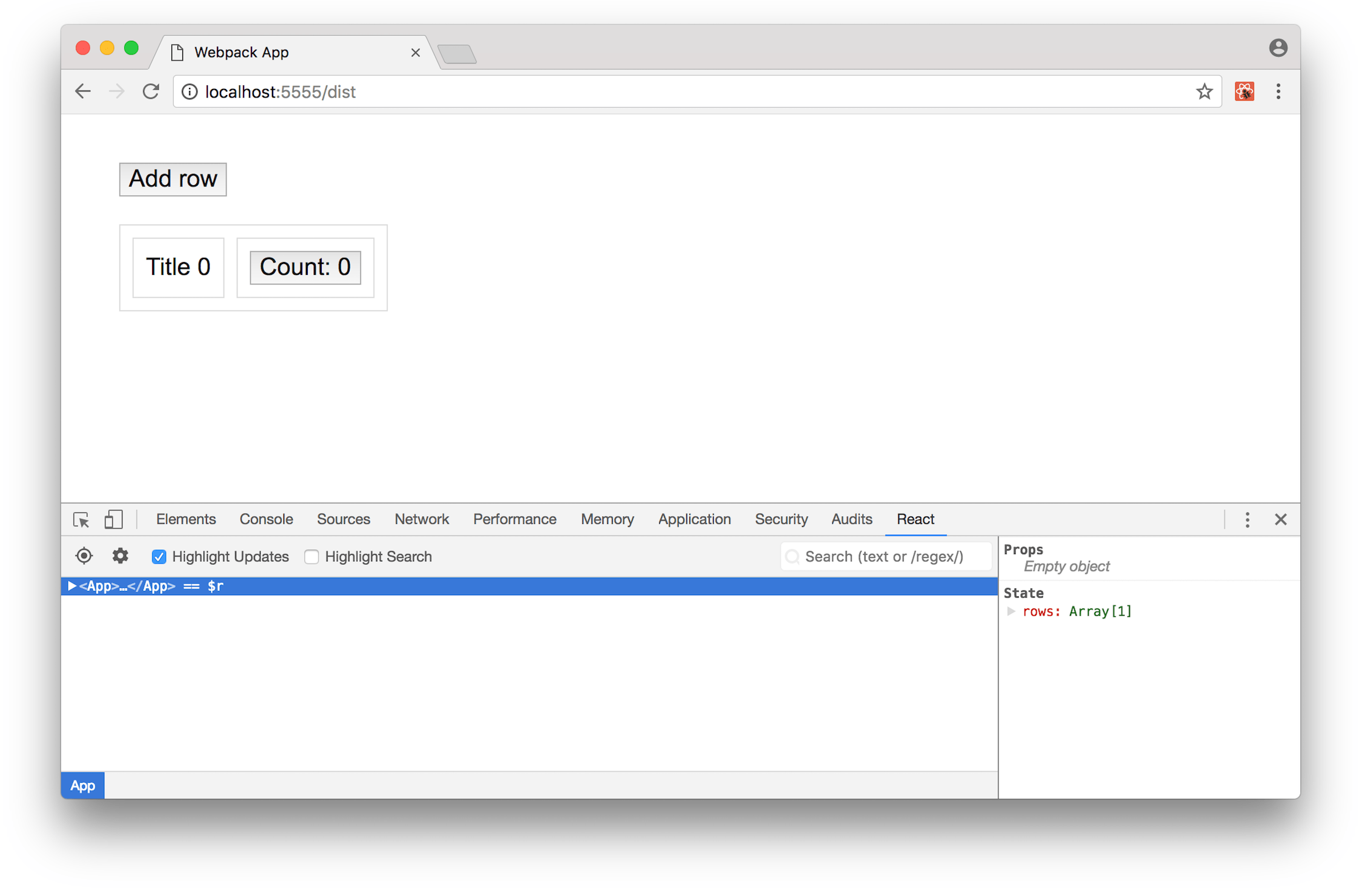 "在Chrome中使用“突出显示更新”复选框选中DevTools"